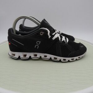 On Running Cloud 5 Womens US 7.5 Athletic Shoes Black White Lace Up Sneakers